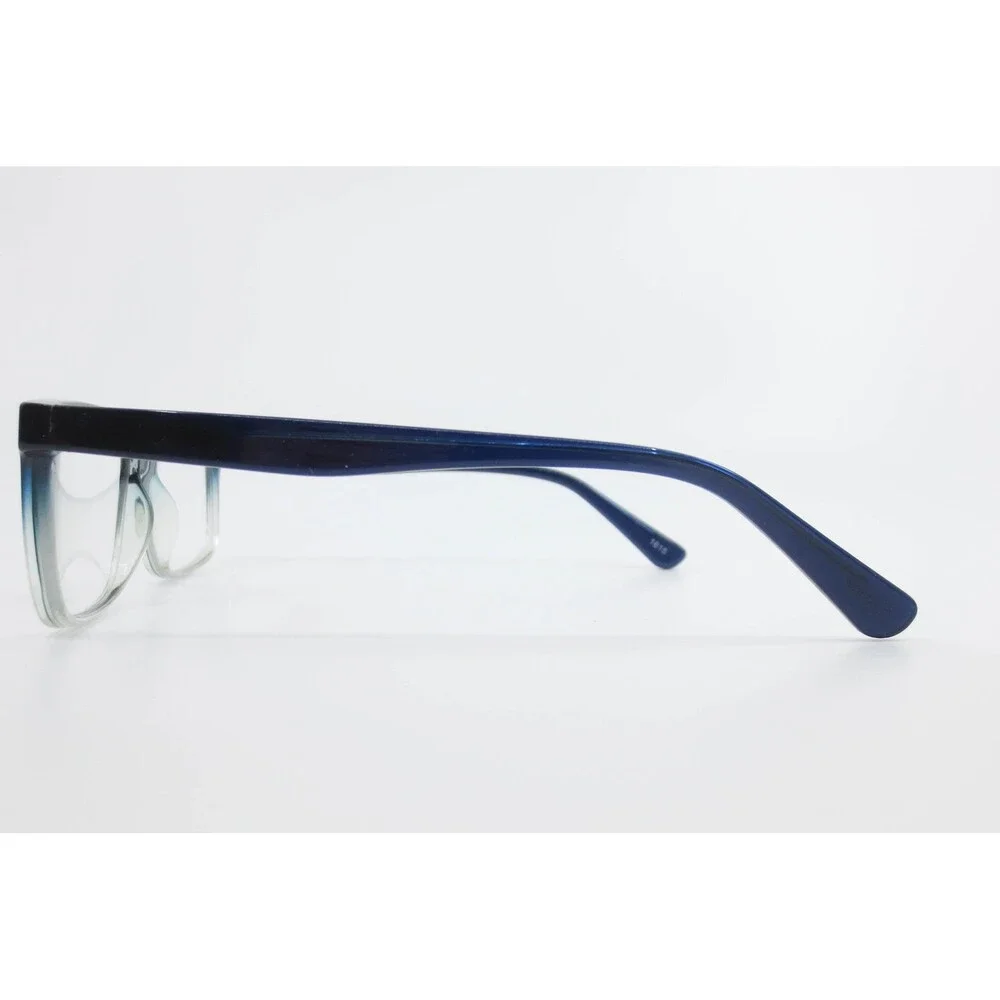 Blue Clear Gradient Rectangular Eyeglasses Frames KP7003 BL 48-12-125 Demo